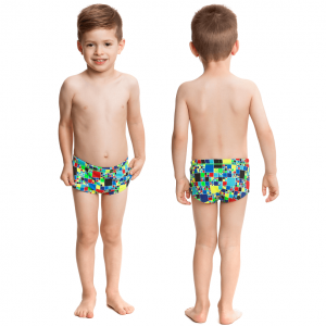 Детские плавки для бассейна Funky-Trunks-rubiks-runner-s-7