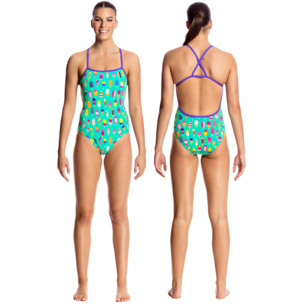 FUNKITA Popsicle Parade Cross Back Купальник для бассейна спортивный