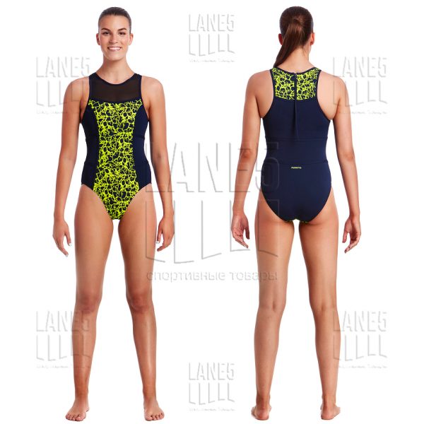 FUNKITA CORAL GOLD HI FLYER Купальник спортивный с закрытой спиной