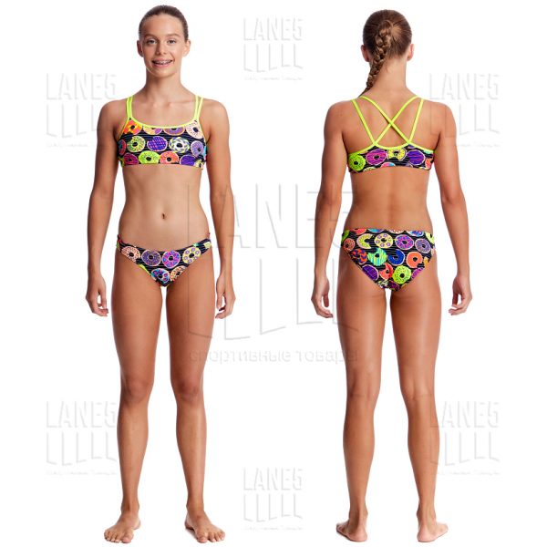 FUNKITA DUNKING DONUTS CRISS CROSS Купальник детский раздельный