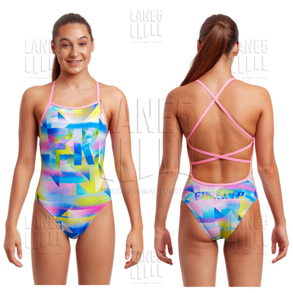 FUNKITA Counting Clouds Strapped Купальник для бассейна