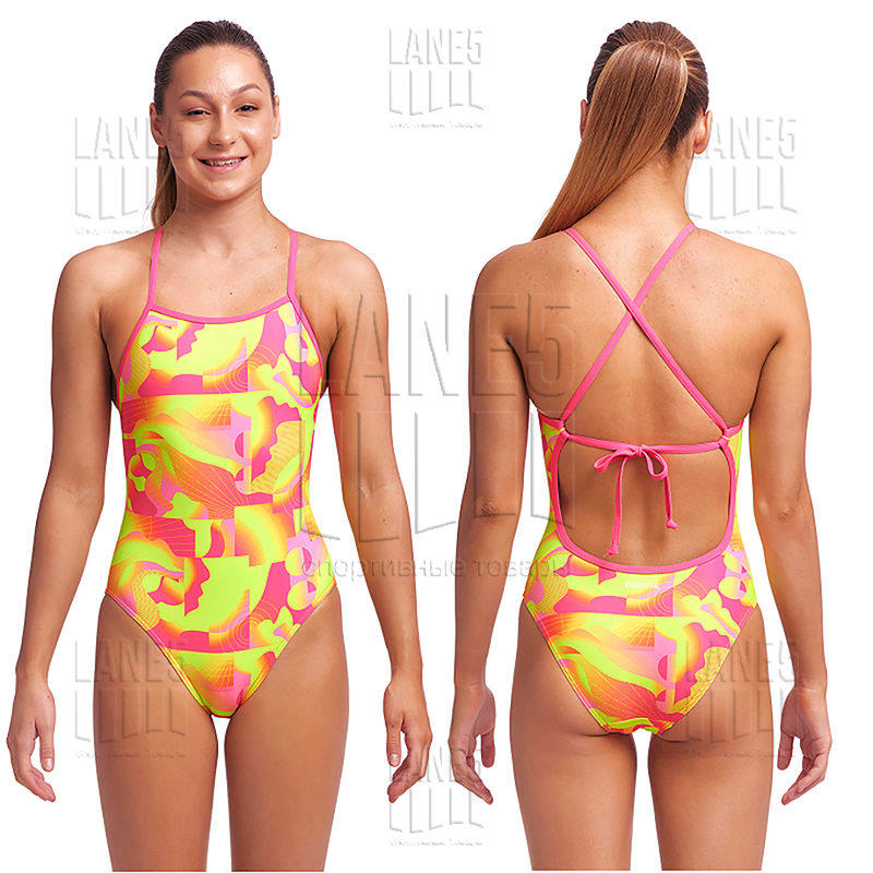 FUNKITA Pinged Pink Tie Me Tight Купальник для бассейна