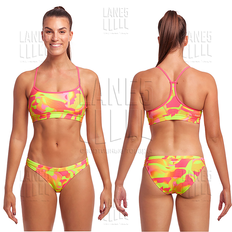 FUNKITA Pinged Pink Купальник спортивный раздельный