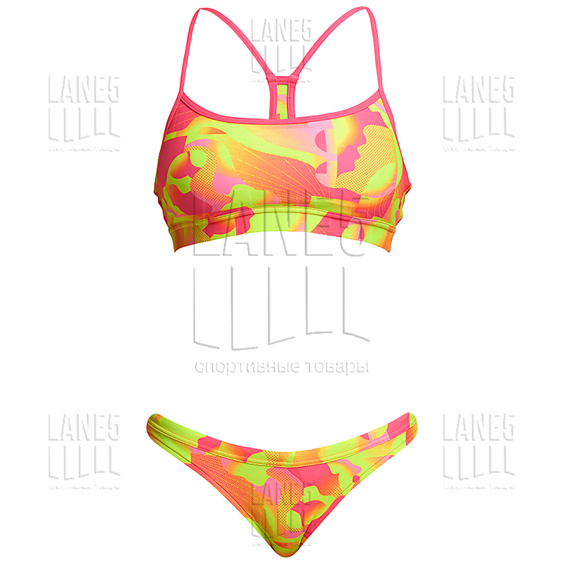 FUNKITA Pinged Pink Купальник спортивный раздельный